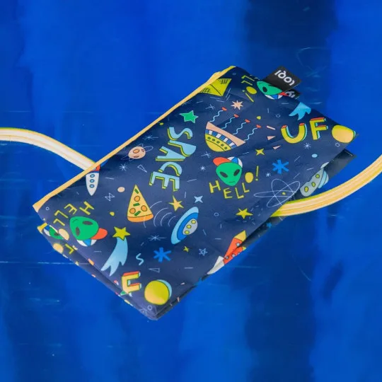 Loqi Bolsa Zip Pocket Kids Space Ufo Mini
