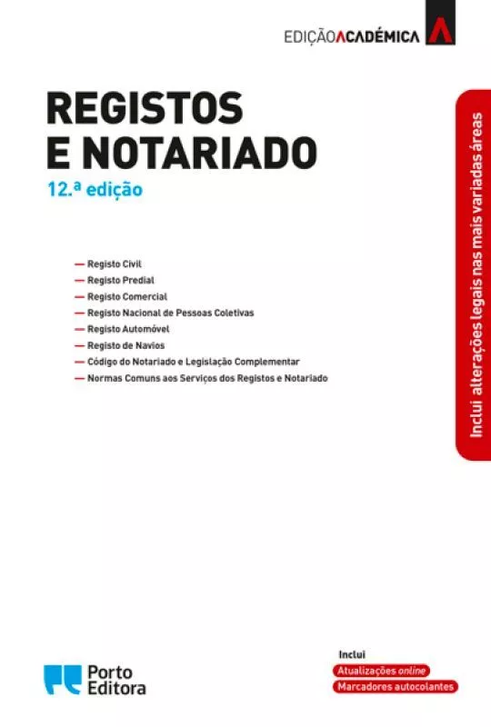 Imagem do produto  Registos e Notariado - Edição Académica - 12ª edição