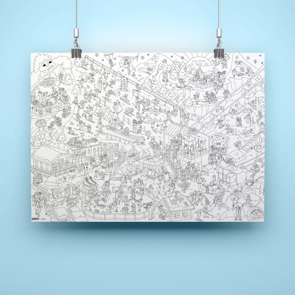 Omy Poster para Colorir - I LOVE WINTER - Image 2