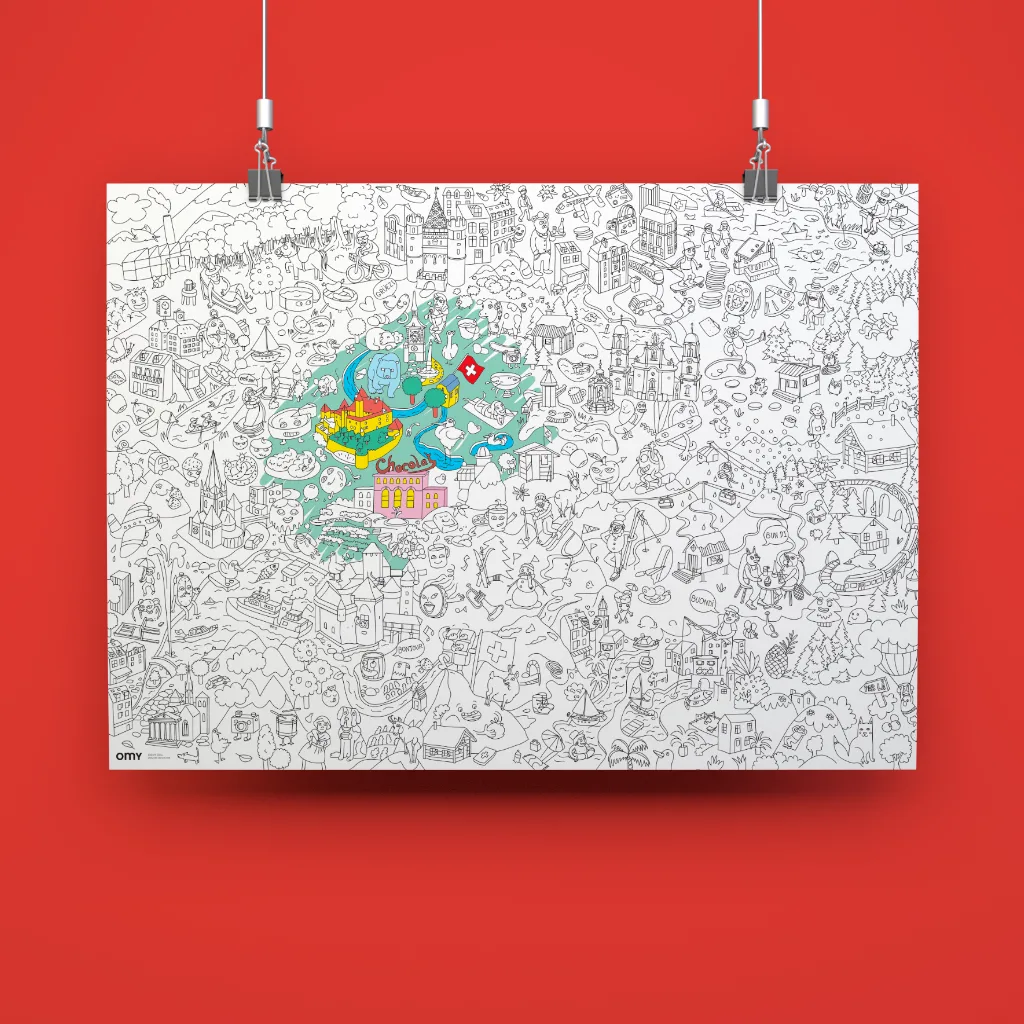 Omy Poster para Colorir - SWITZERLAND - Image 2