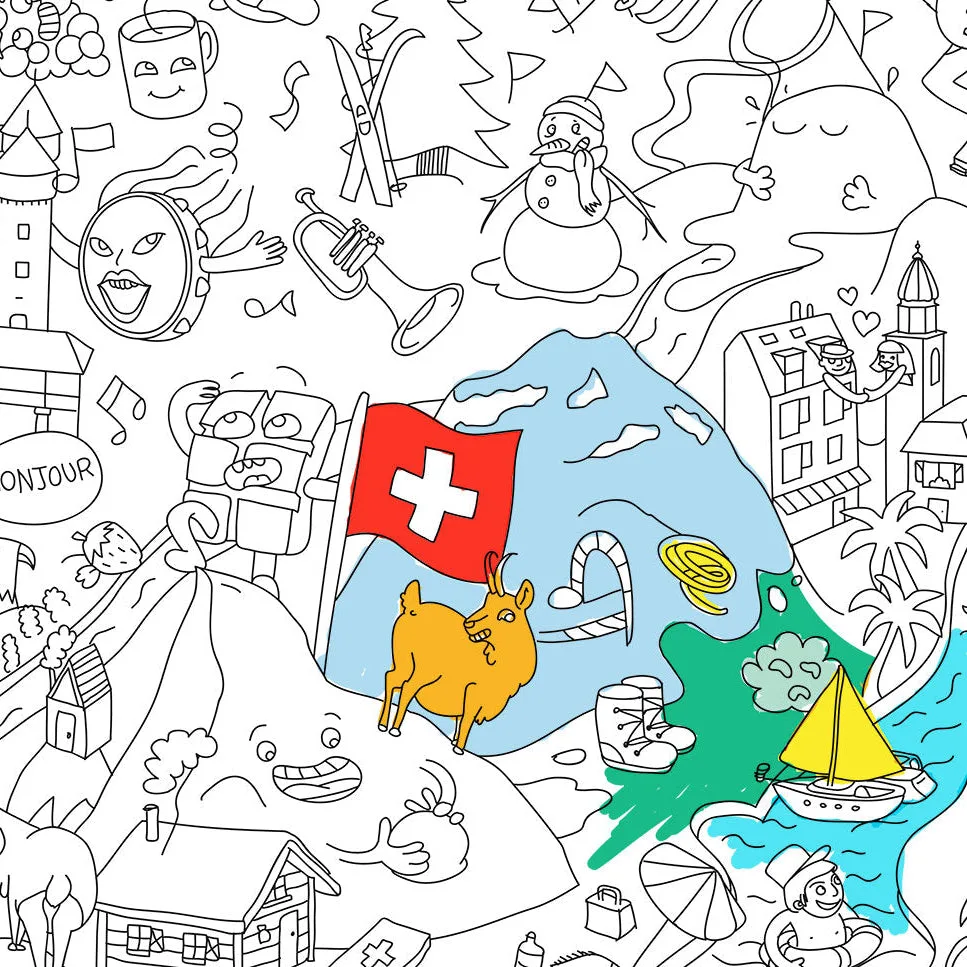 Omy Poster para Colorir - SWITZERLAND - Image 4