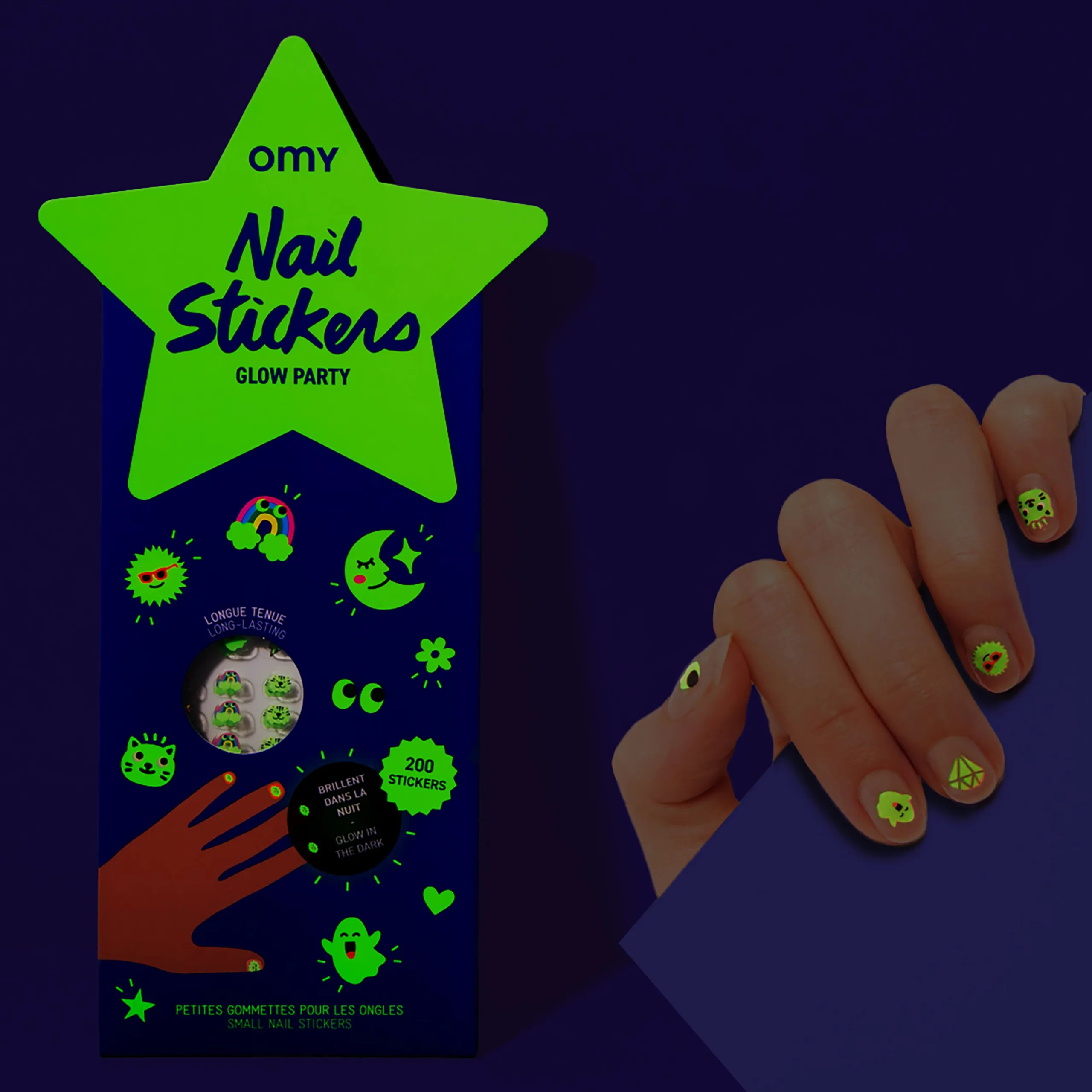 Omy Stickers para Unhas - Glow Party - Image 5