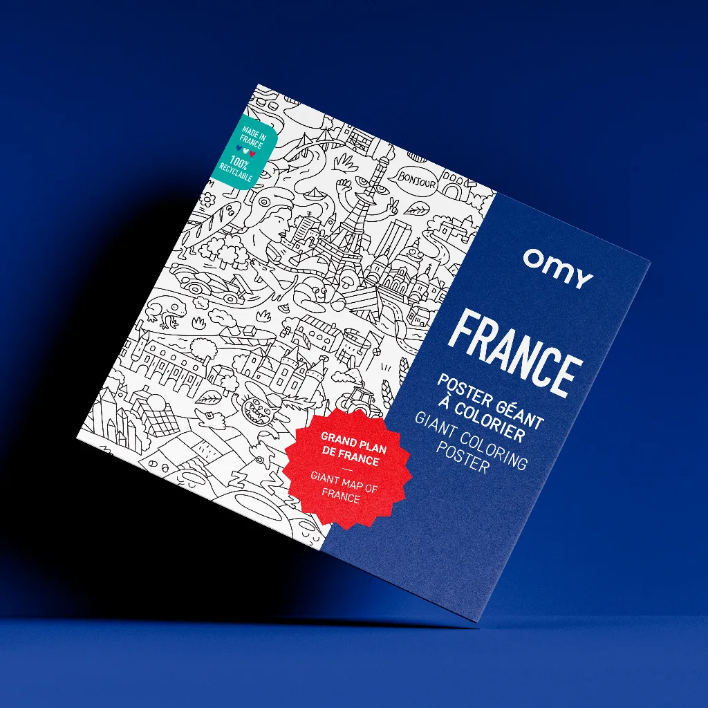 Imagem do produto  Omy Poster para Colorir - FRANCE