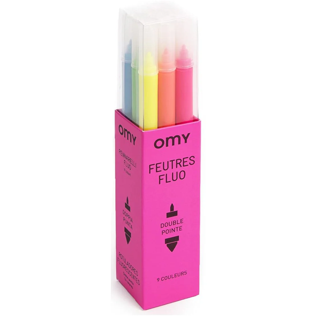Imagem do produto  Omy 9 Marcadores Fluo 2 Pontas