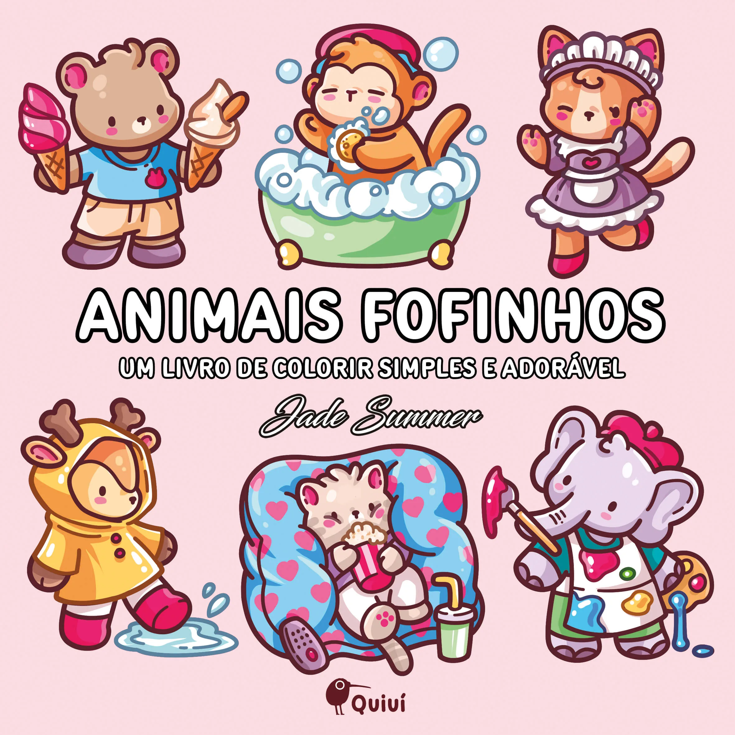 Imagem do produto  Animais Fofinhos - Um Livro de Colorir