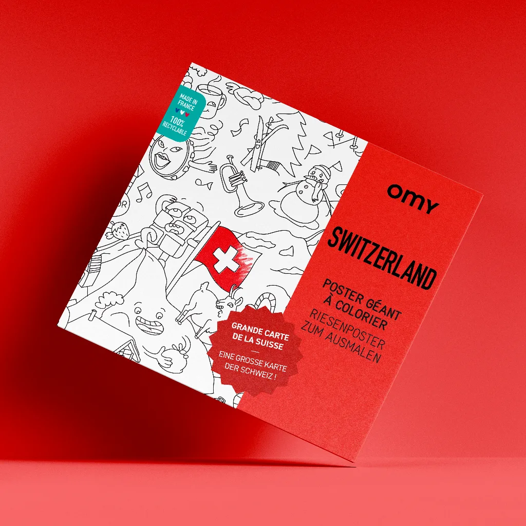 Imagem do produto  Omy Poster para Colorir - SWITZERLAND