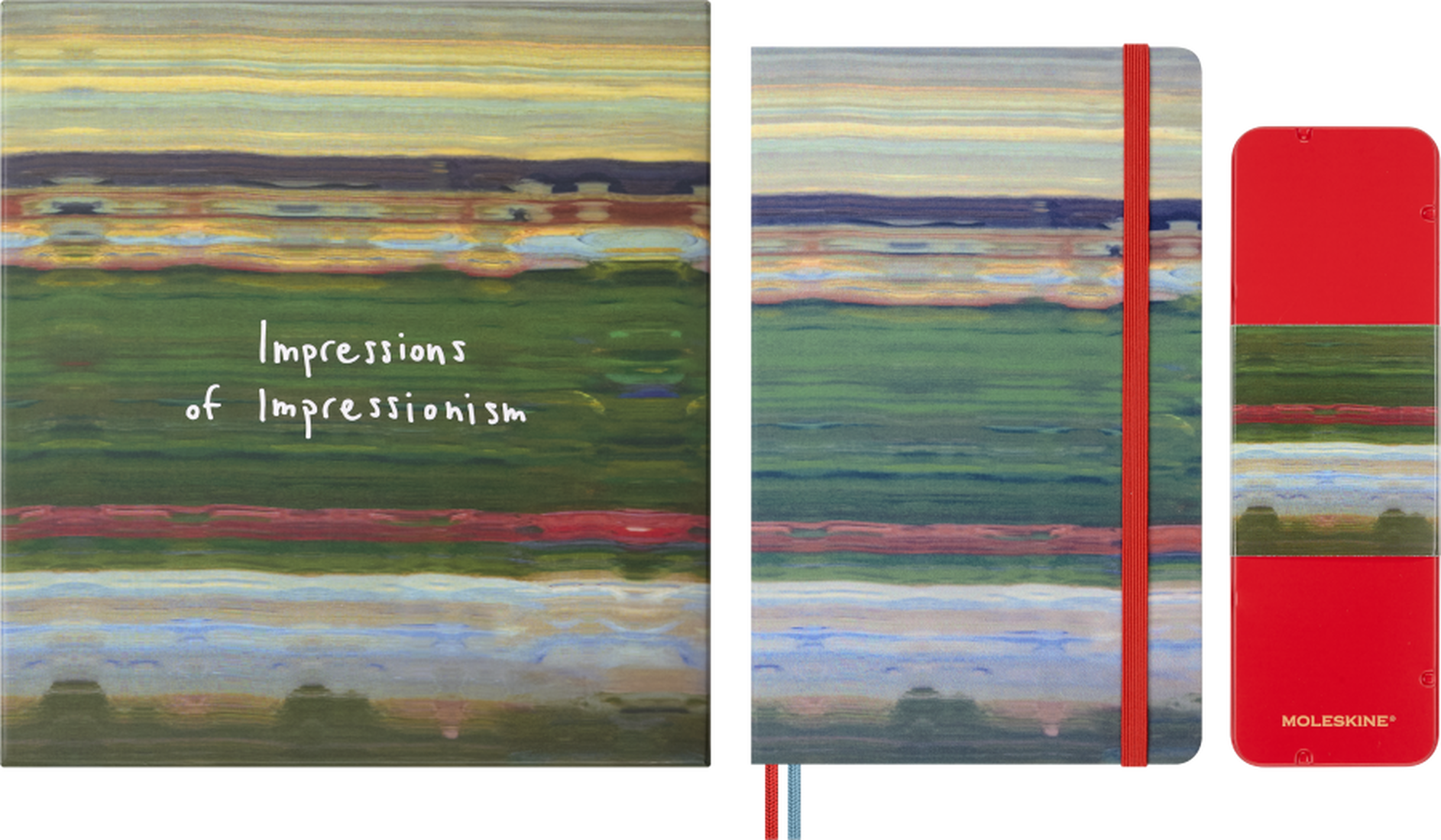 Imagem do produto  Moleskine Box Caderno Capa Dura Grande Liso +  6 Lápis Impressions of Impressionism