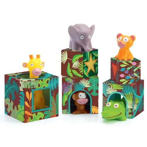 Imagem do produto  Djeco Maxi Topanijungle - Jogo de Empilhar Blocos e Animais
