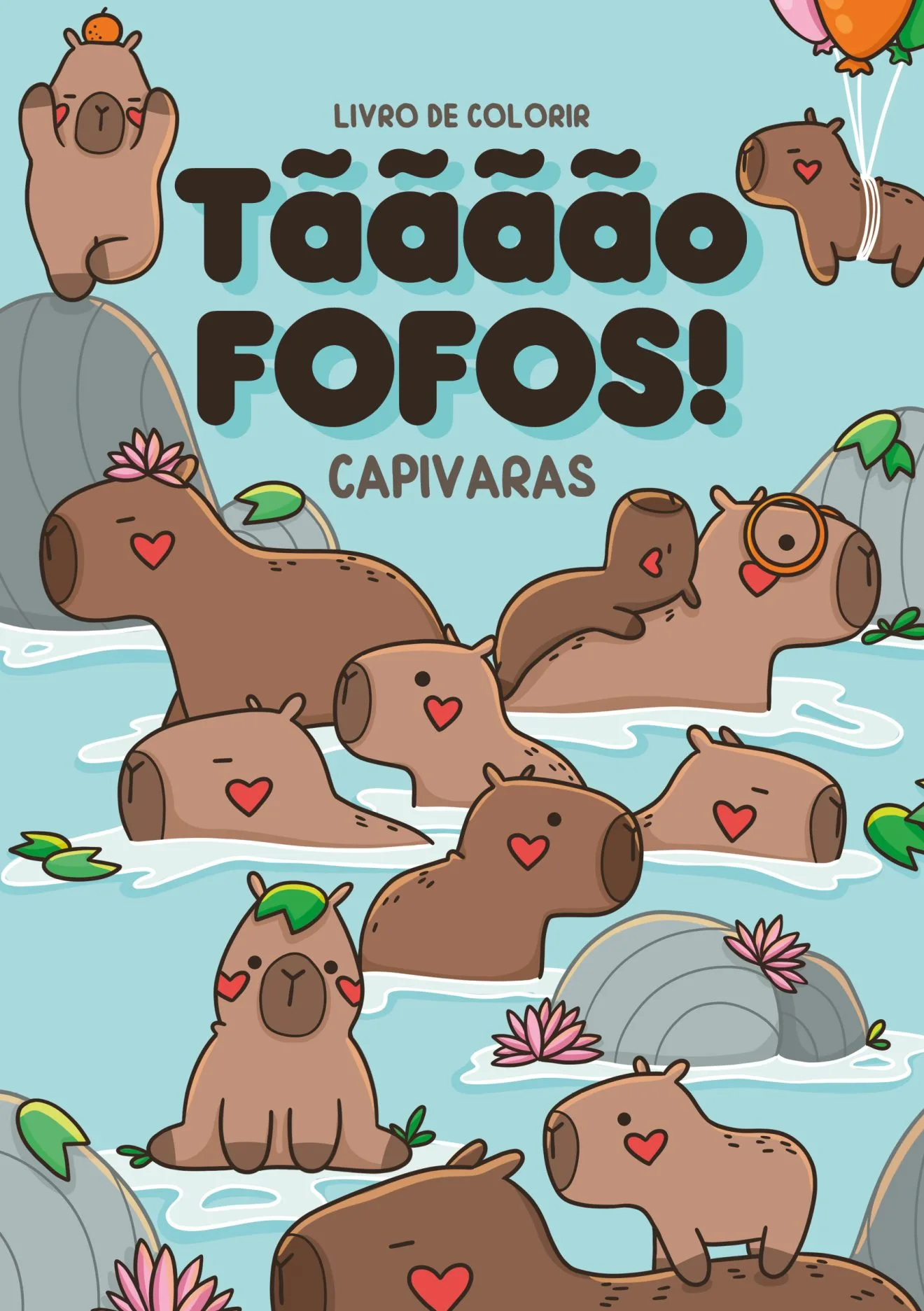 Imagem do produto  Tãããão Fofos - Capivaras - Livro de Colorir