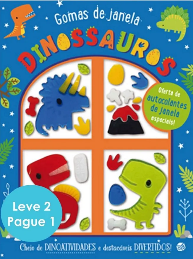 Imagem do produto  Gomas de Janela - Dinossauros e Arco-Íris