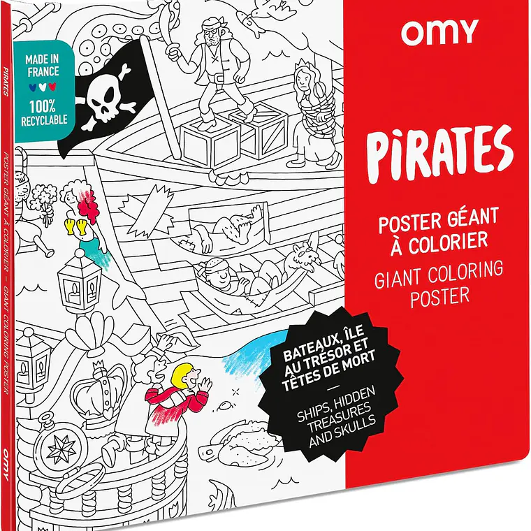 Imagem do produto  Omy Poster para Colorir - PIRATES