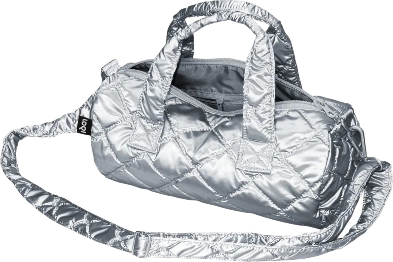 Imagem do produto  Loqi Saco Weekender Medium Metallic Silver Puffy