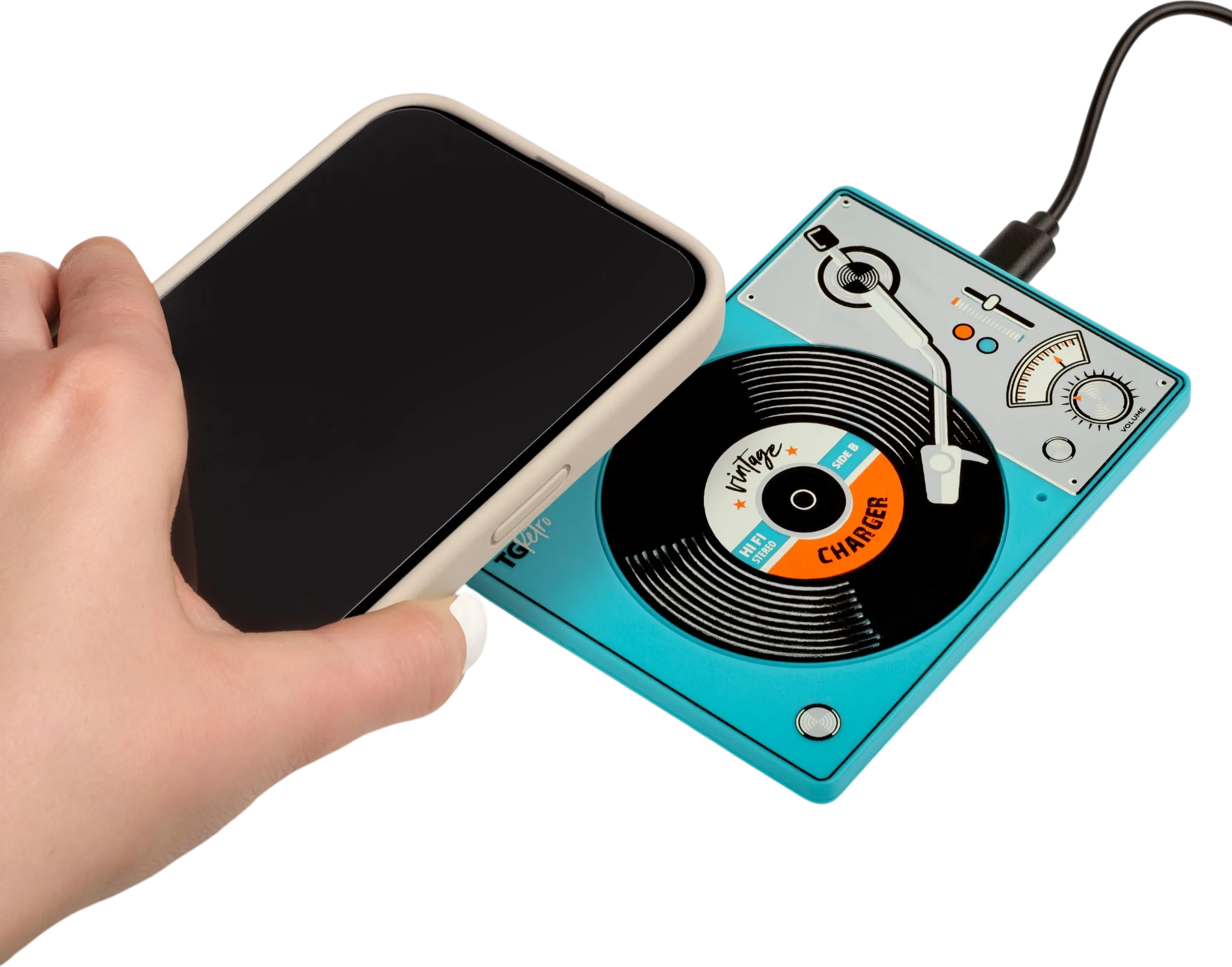 Imagem do produto  Carregador Zip para Telemóvel Record Player