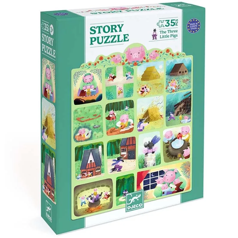 Imagem do produto  Djeco Os Três Porquinhos - Puzzle 35 Peças