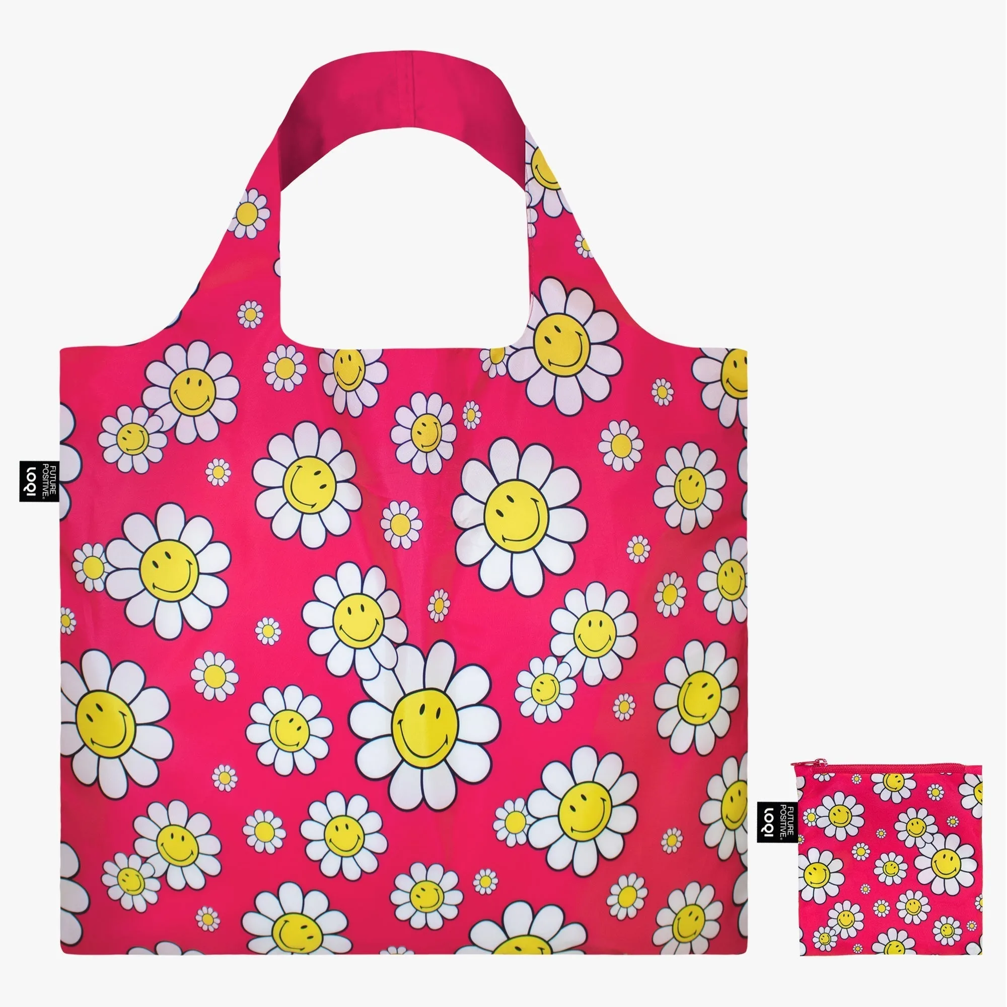 Imagem do produto  Loqi Saco Weekender Smiley Flowers Raspberry Saco