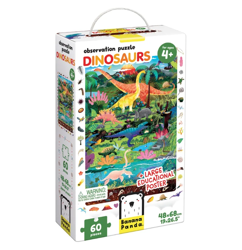 Imagem do produto  Banana Panda Observation Puzzle Dinosaurs 4+