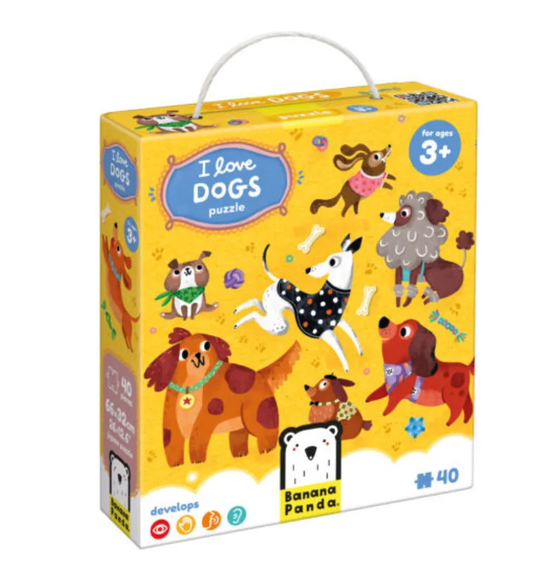 Imagem do produto  Banana Panda I Love Dogs Puzzle 3+