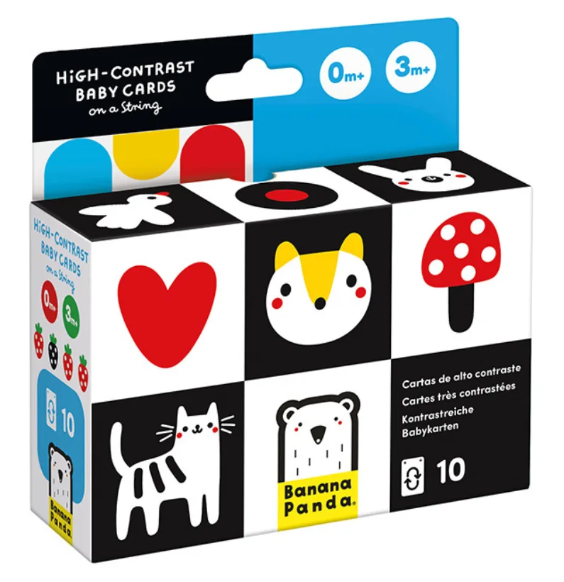 Imagem do produto  Banana Panda High Contrast Baby Cards in a String 0M 3M
