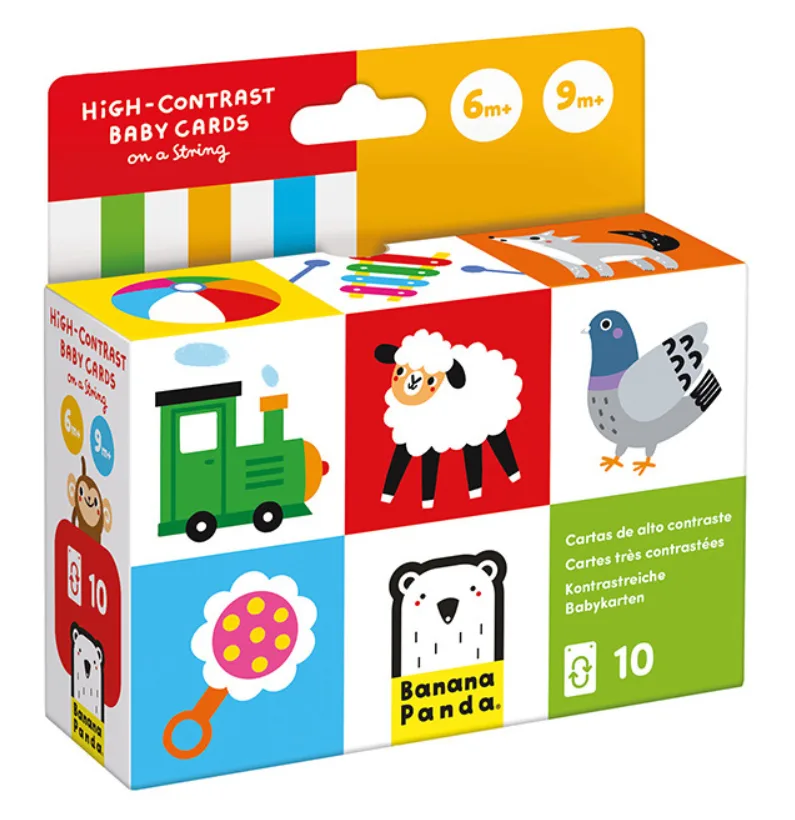 Imagem do produto  Banana Panda High Contrast Baby Cards in a String 6M 9M