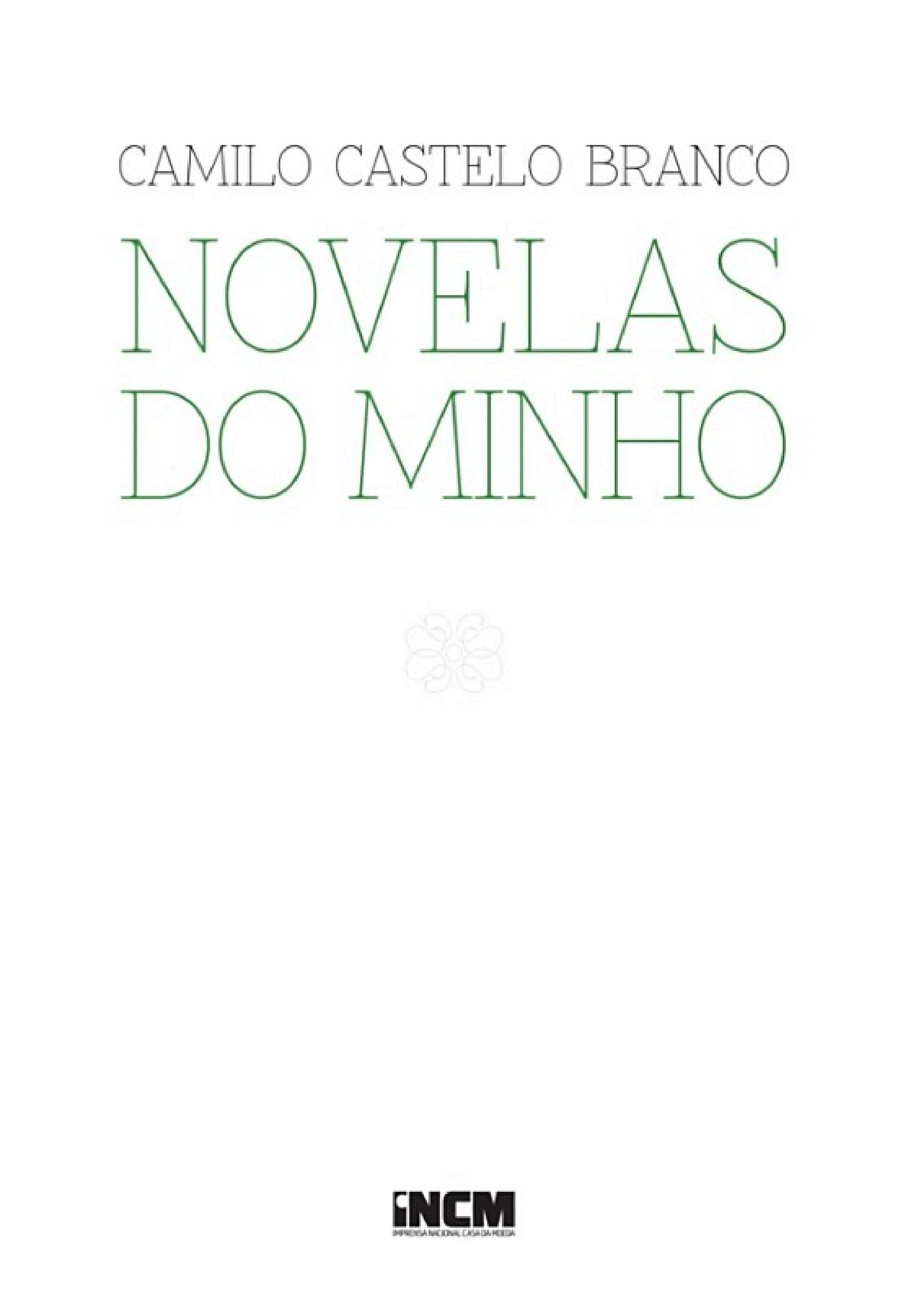 Capa do livro Novelas do Minho de Camilo Castelo Branco