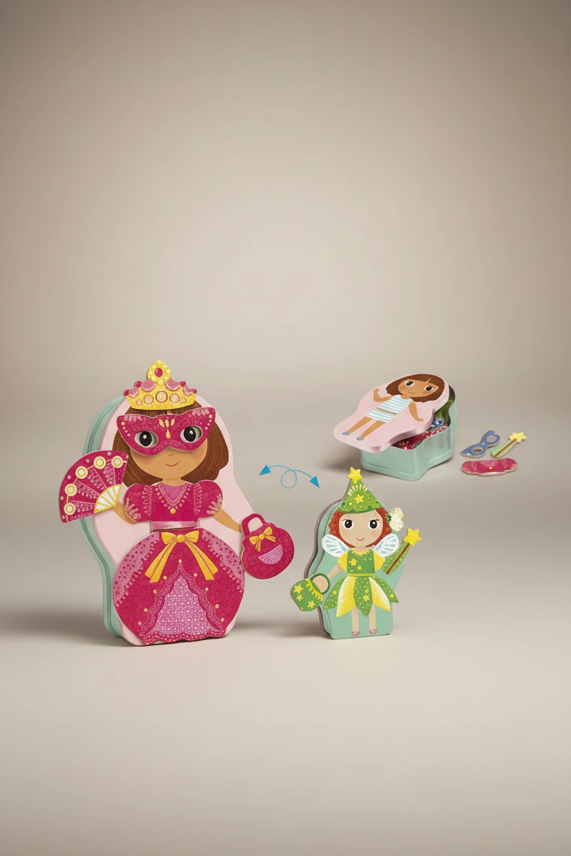 Imagem do produto  Djeco Belissimo - InZeBox Caixa de Metal com Íman Princesa