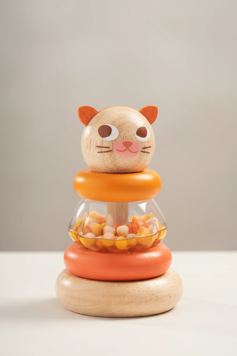 Imagem do produto  Djeco Torre de Anéis com Gato Stackitou