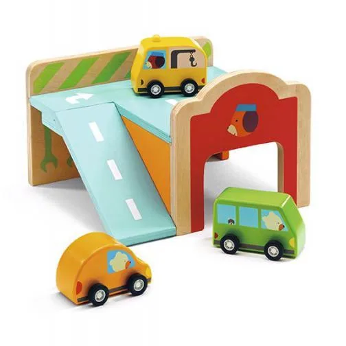 Imagem do produto  Djeco Mini Garagem de Madeira com Carrinhos