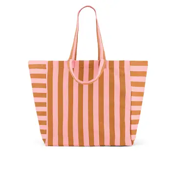 Imagem do produto  Rose in April Tote Bag Elisa Riscas Caramel / Strawberry