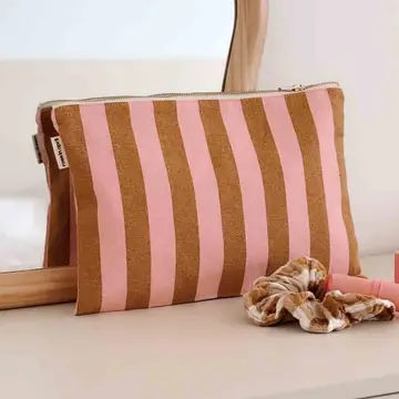 Rose in April Bolsa Riscas Caramel/ Strawberry - Image 2