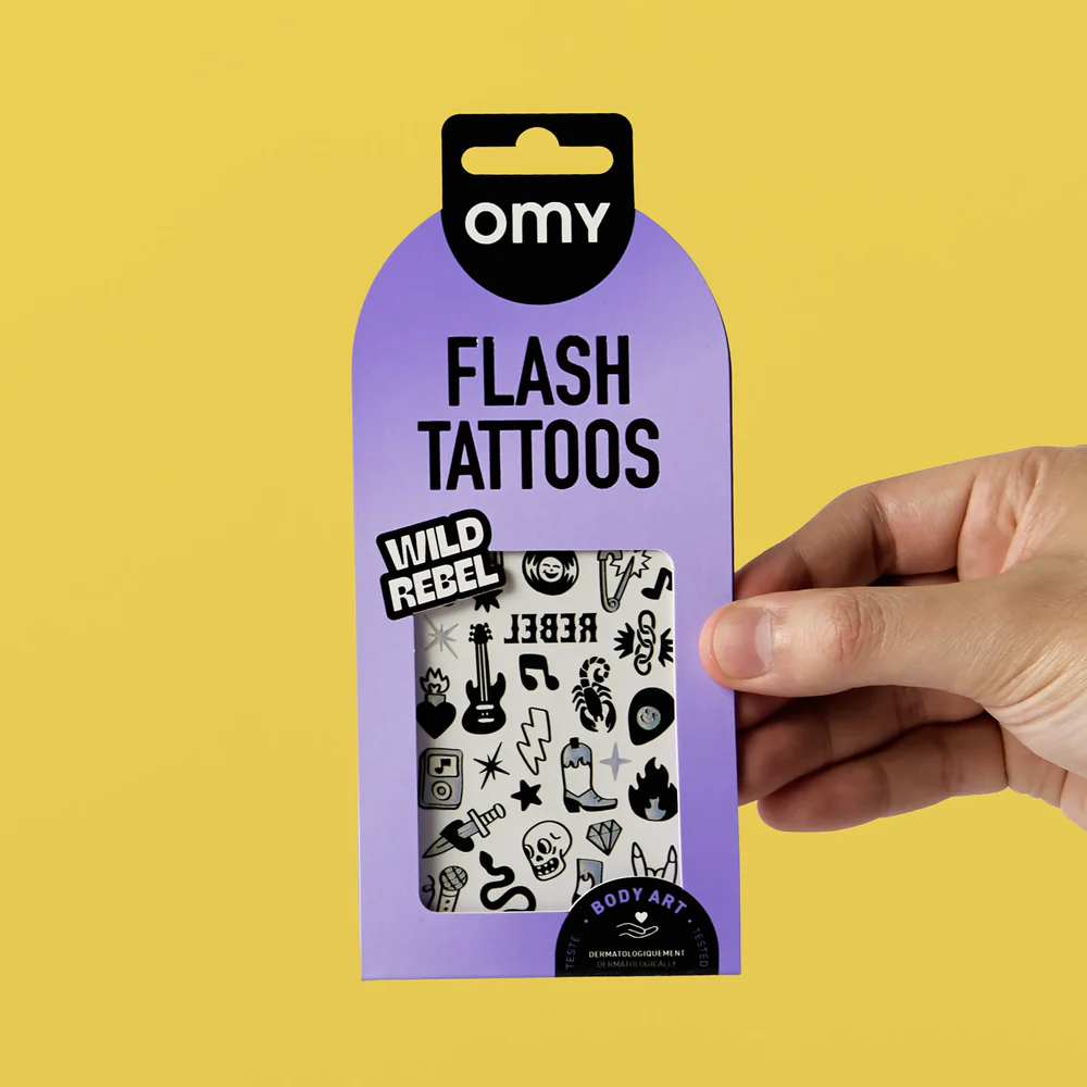 Imagem do produto  Omy Flash Tattoos Wild Rebel