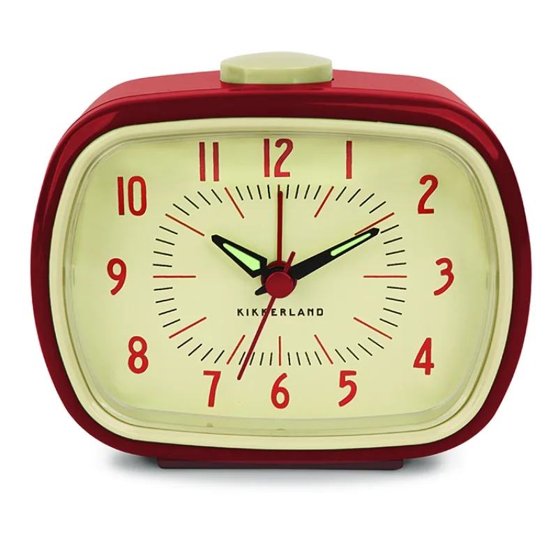 Imagem do produto  Kikkerland Retro Alarm Clock Red
