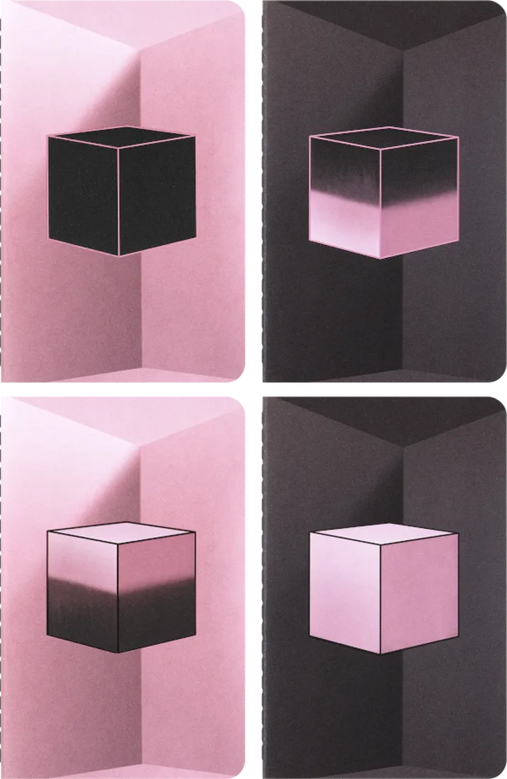 Imagem do produto  Moleskine Conjunto 4 Cadernos Cahier Capa Soft Bolso Liso Blackpink