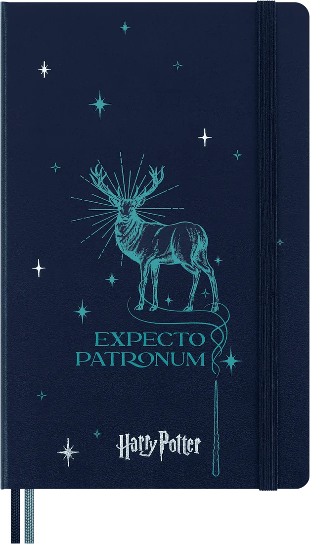 Imagem do produto  Moleskine Caderno Capa Dura Harry Potter Patronum Grande Pautado