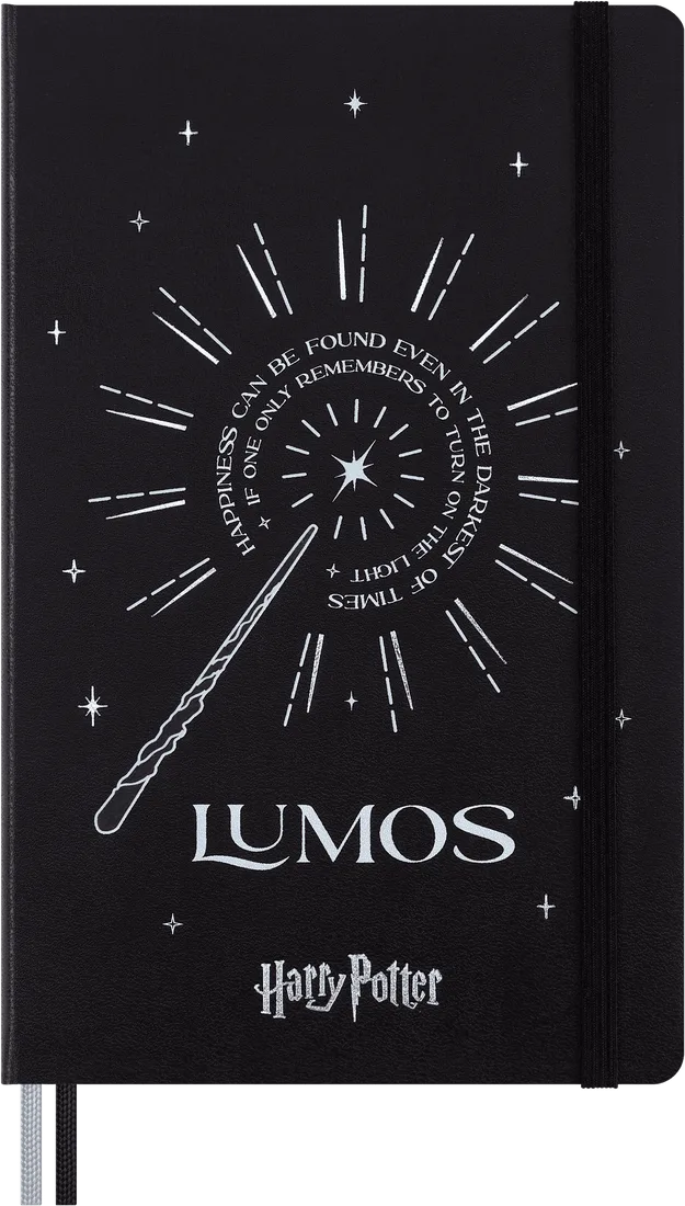 Imagem do produto  Moleskine Caderno Capa Dura Harry Potter Lumos Grande Pautado