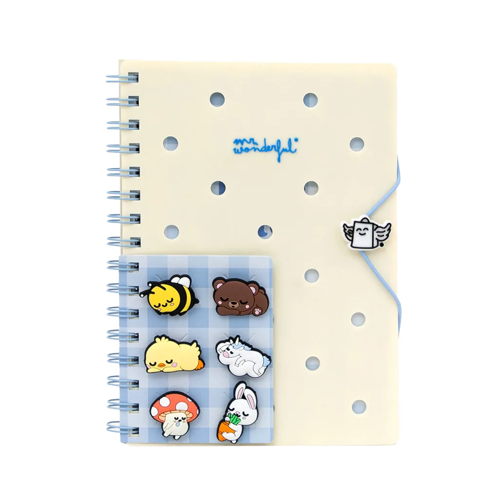 Imagem do produto  Mr. Wonderful Caderno A5 Pautado com Pins - Lazy Bo-bo