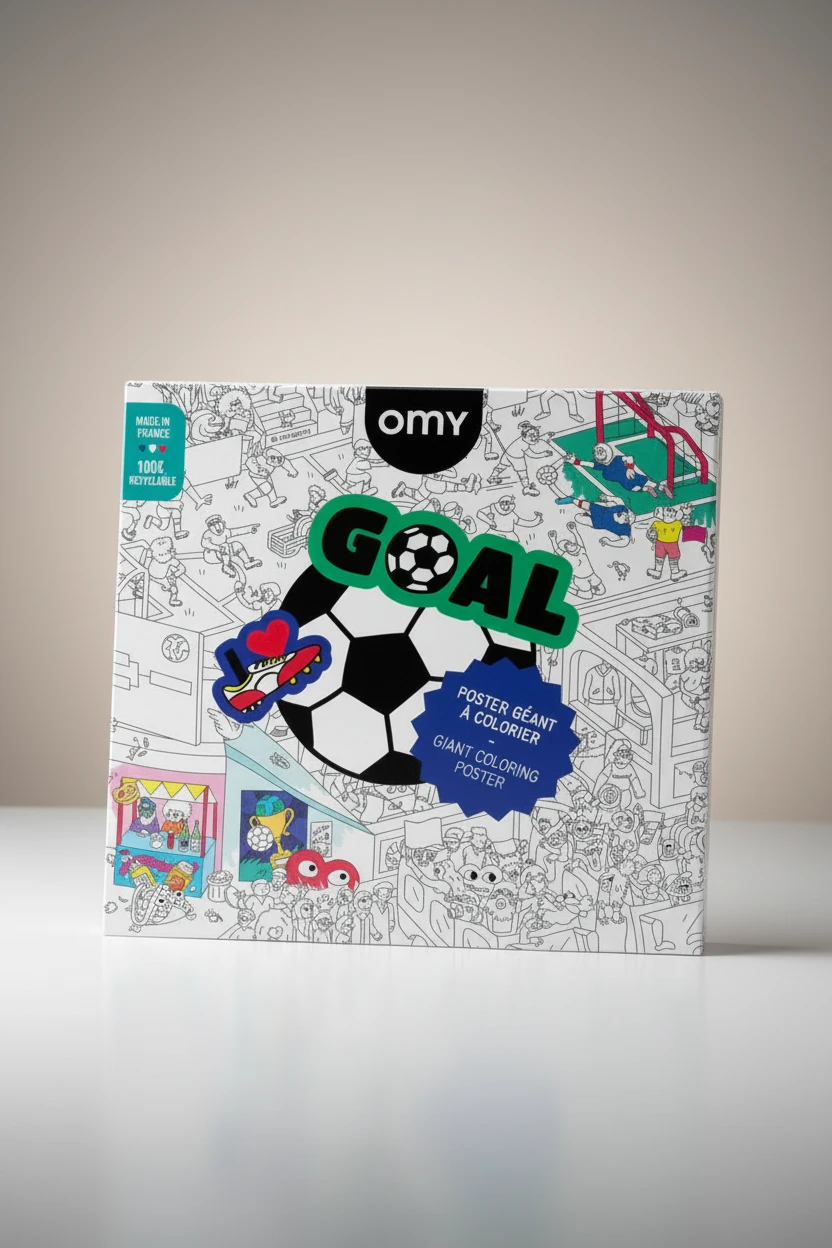Imagem do produto  Omy Poster para Colorir Futebol Goal