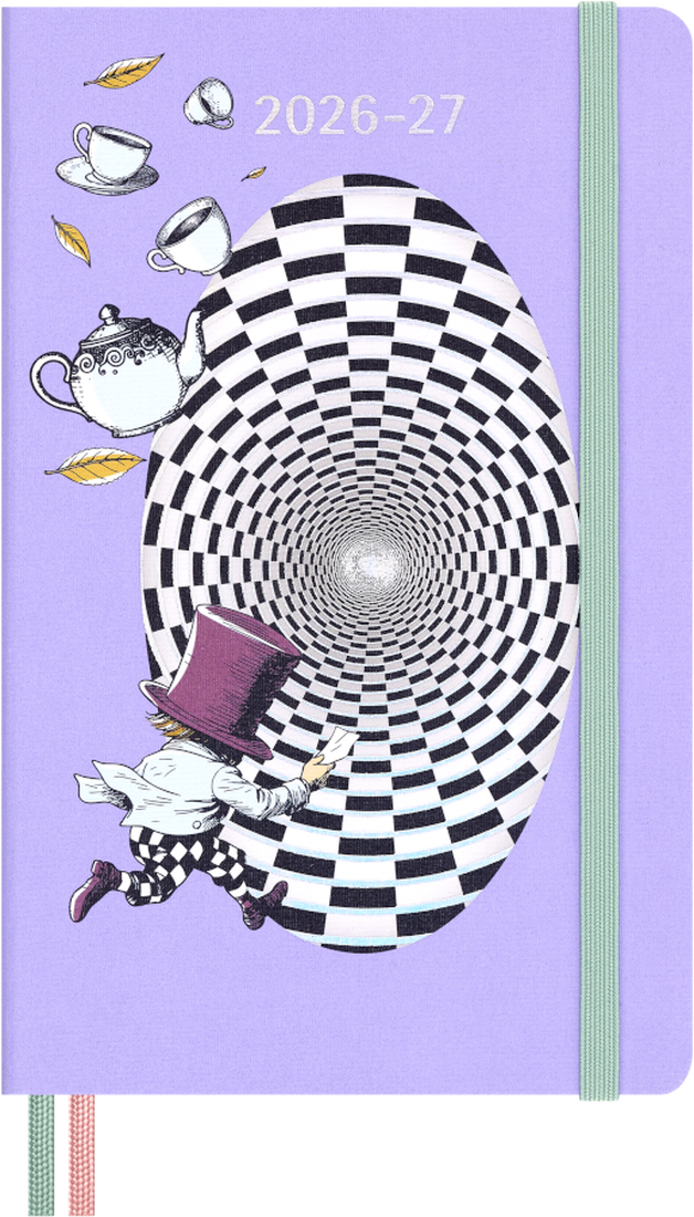 Imagem do produto  Moleskine Agenda 18 Meses 2026-2027 Semanal Capa Dura Grande Alice in Wonderland