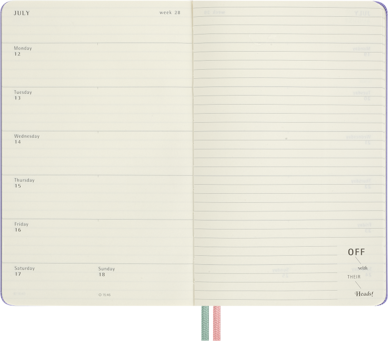 Moleskine Agenda 18 Meses 2026-2027 Semanal Capa Dura Grande Alice in Wonderland