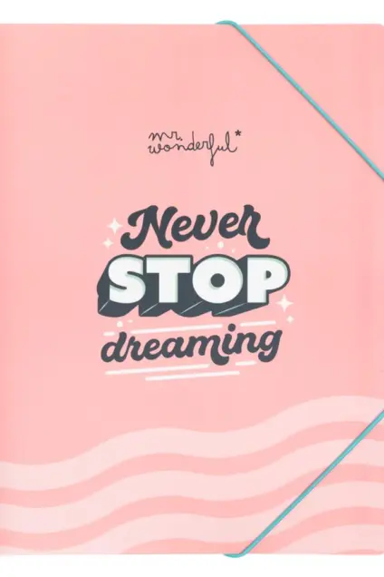 Imagem do produto  Mr. Wonderful Pasta de Elásticos com Bolsas - Never Stop Dreaming