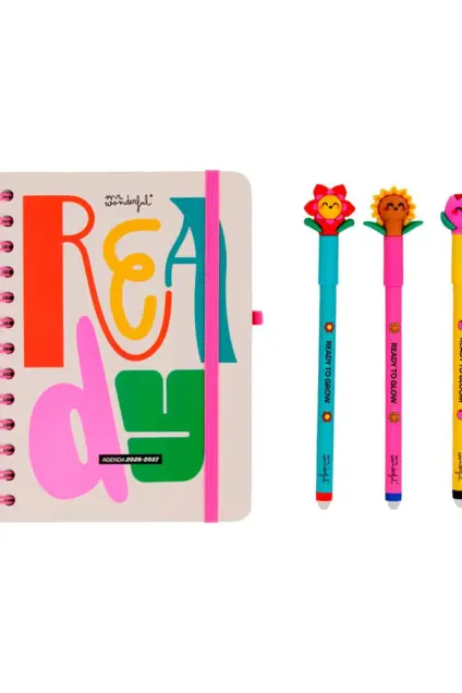 Imagem do produto  Mr. Wonderful Agenda Semanal Pequena 2026/2027 com 3 esferográficas Apagáveis - Ready