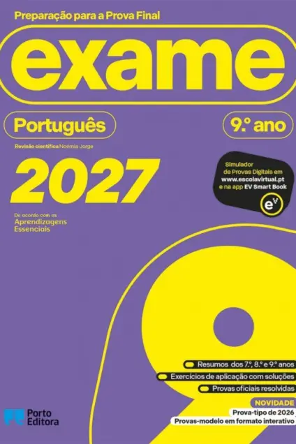 Imagem do produto  Preparação para a Prova Final 2027 - Português 9º ano