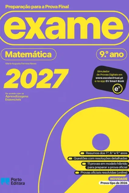 Imagem do produto  Preparação para a Prova Final 2027 - Matemática 9º ano