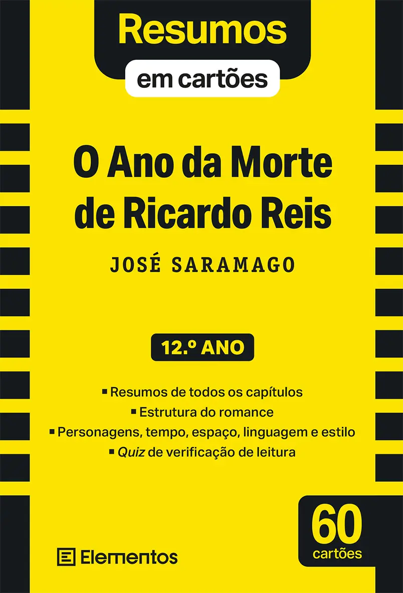 Imagem do produto  Resumos em Cartões O Ano da Morte de Ricardo Reis - José Saramago 12º ano