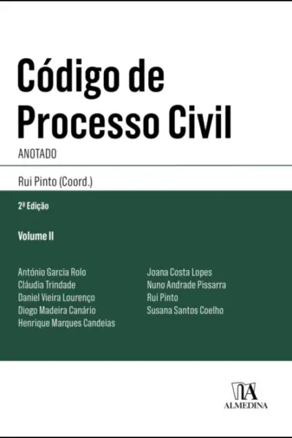 Imagem do produto  Código de Processo Civil Anotado - Vol. II - Artigos 546.º a 1139.º