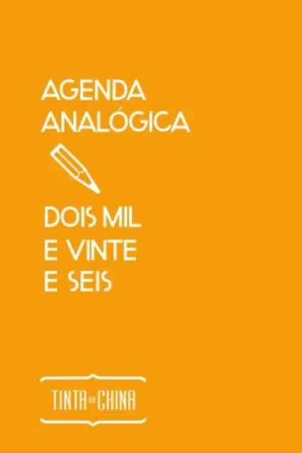 Imagem do produto  Agenda Analógica Dois Mil e Vinte Seis Amarela