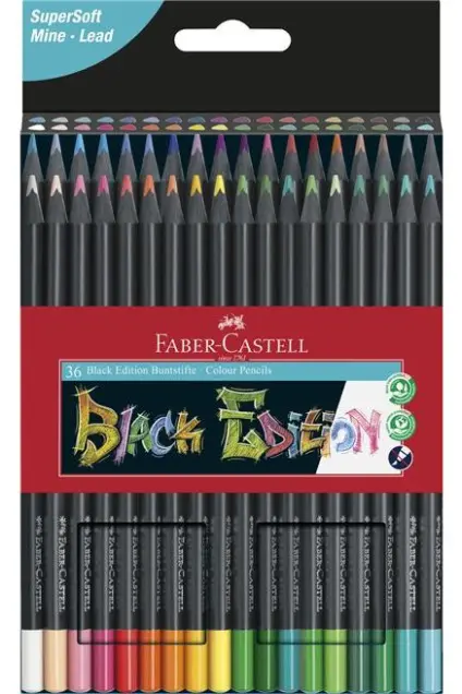 Imagem do produto  Faber-Castell Lápis de Cor Black Edition Caixa com 36 Cores