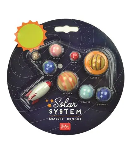 Imagem do produto  Legami Conjunto de 9 Borrachas Sistema Solar