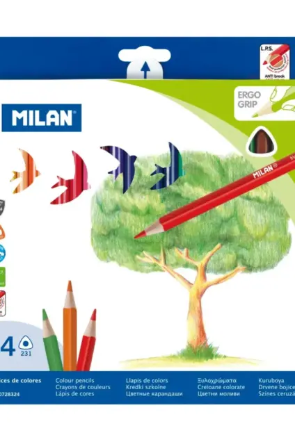 Imagem do produto  Milan Caixa com 24 Lápis de Cor Triangulares