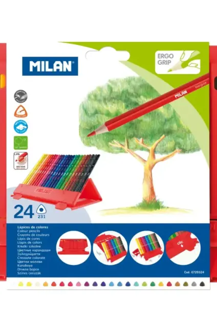 Imagem do produto  Milan Estojo com 24 Lápis de Cor Triangulares