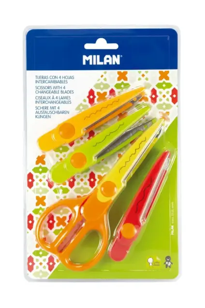 Imagem do produto  Milan Tesoura de Corte Ziguezague com 4 Lâminas